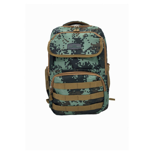 D-357 Pixel Grids Camouflage Travel Backpack - Green